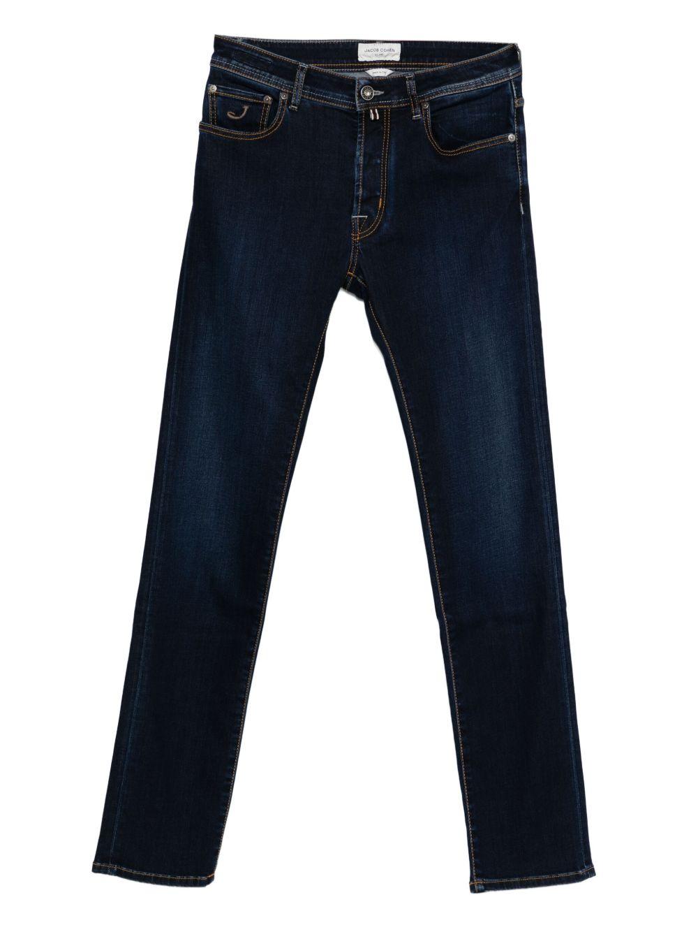 JACOB COHEN Jeans a gamba dritta blu scuro