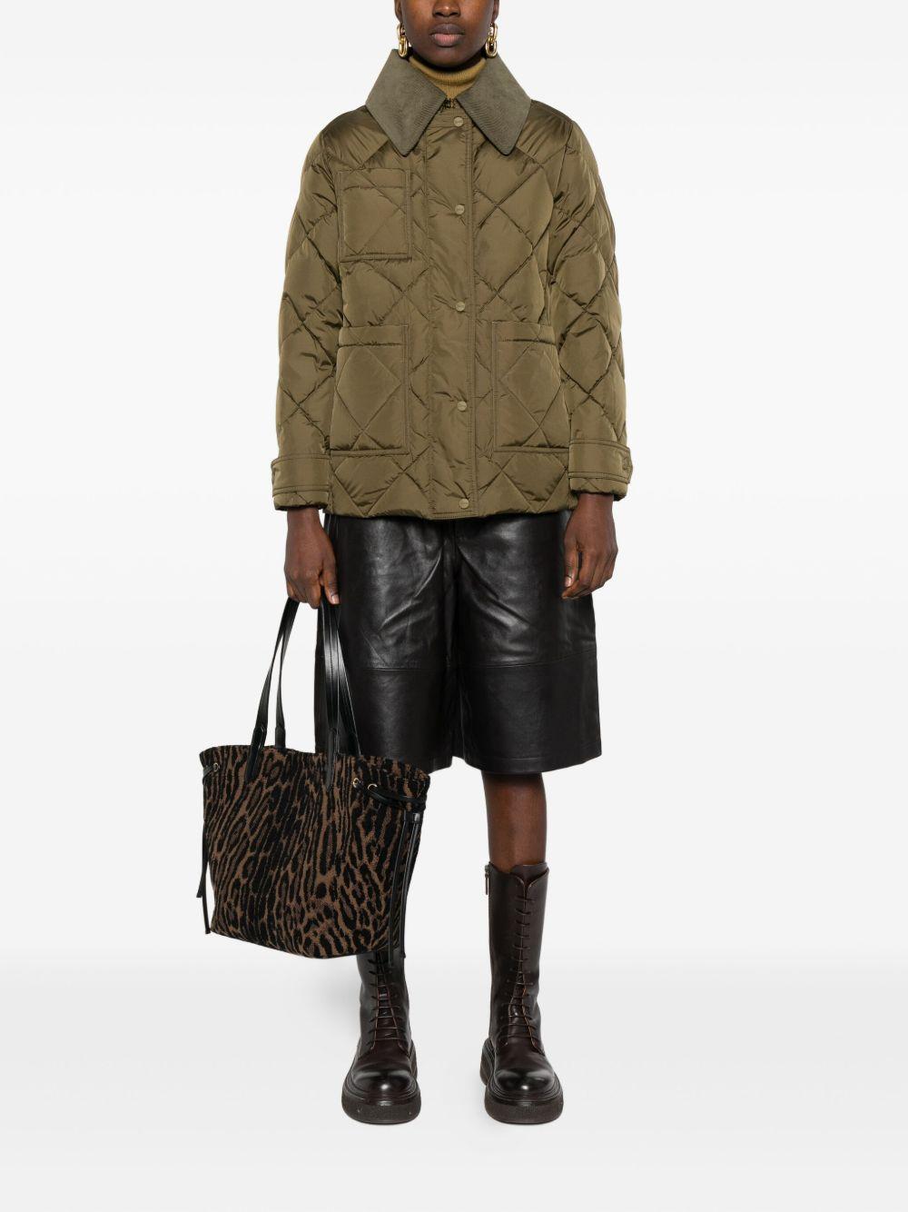 HERNO Giacca imbottita trapuntata verde