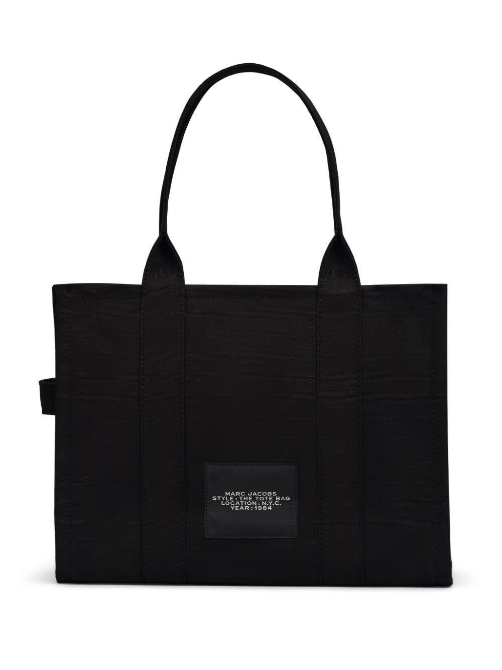 MARC JACOBS Borsa tote 'The Canvas Grande' in cotone nero