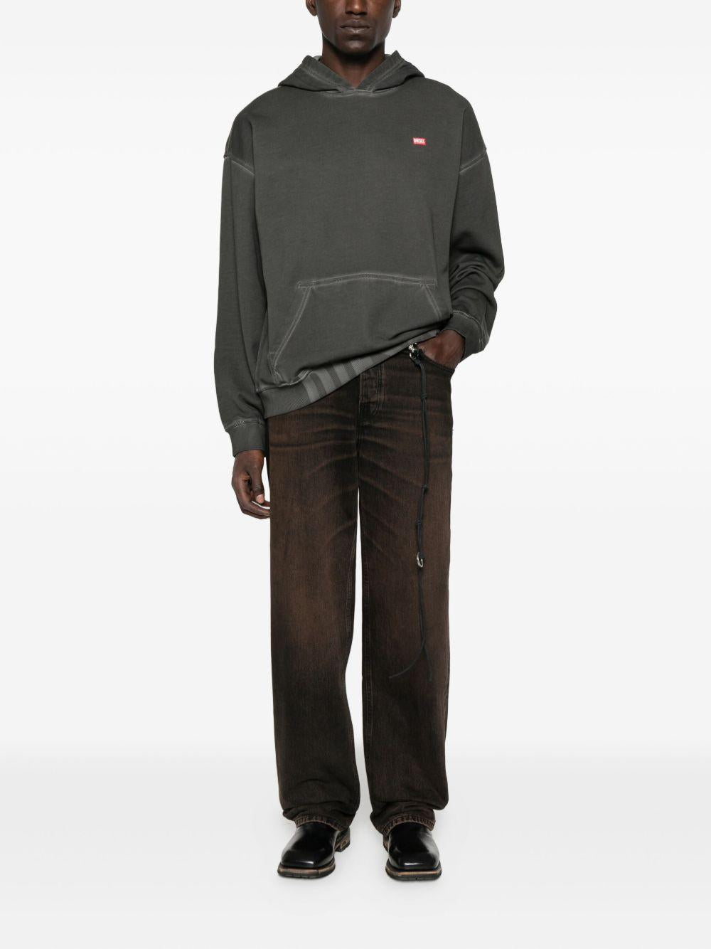 DIESEL Felpa con cappuccio in cotone