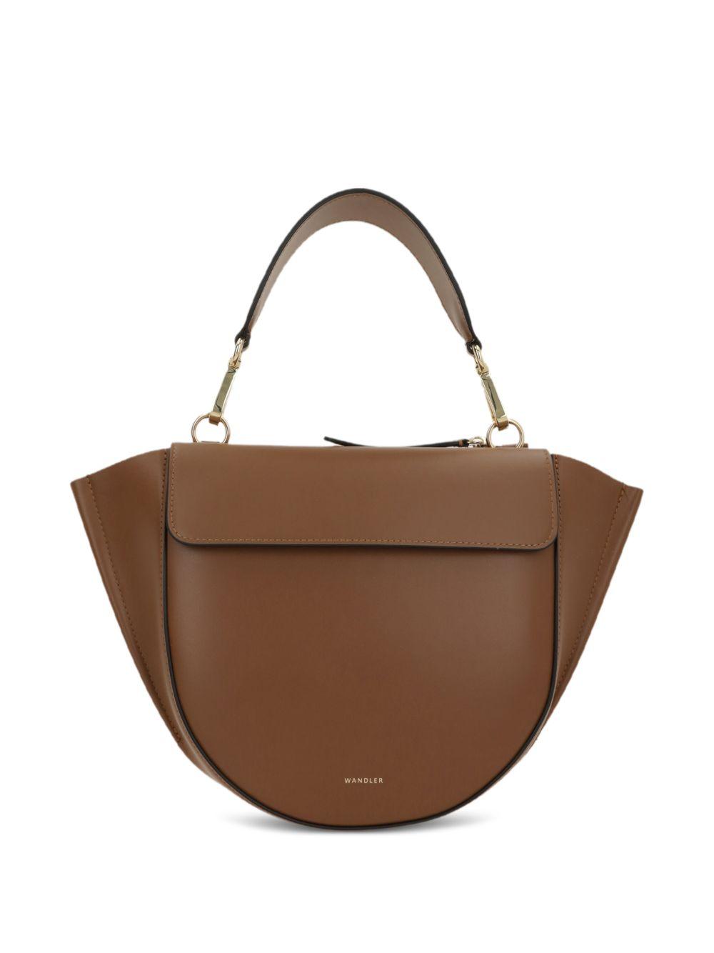WANDLER Borsa a mano Hortensia Small in pelle marrone