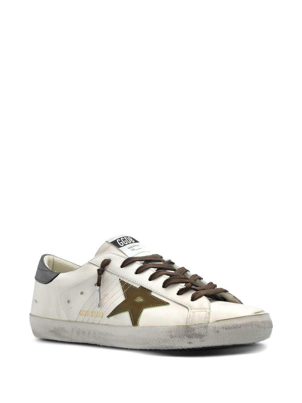 GOLDEN GOOSE Sneakers 'Super-Star' bianche egrigie