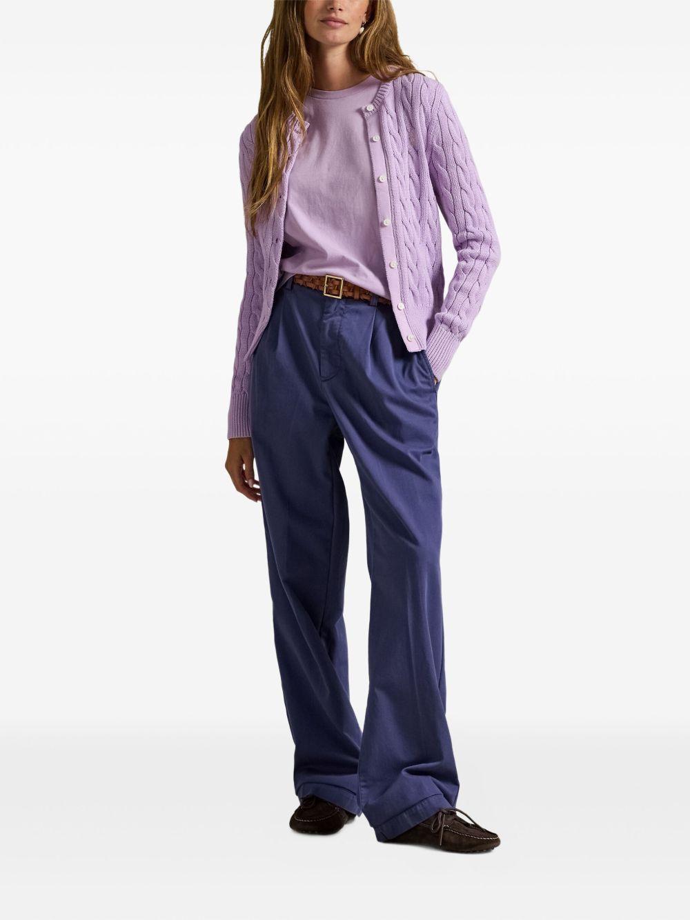 POLO RALPH LAUREN T-shirt in cotone lilla con logo