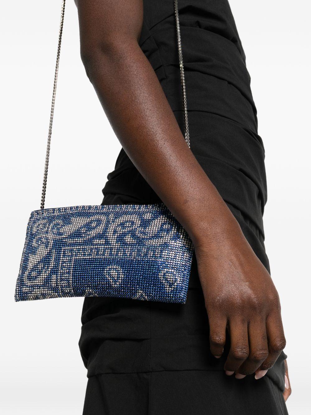 BENEDETTA BRUZZICHES Pochette a tracolla 'Your best friend' blu