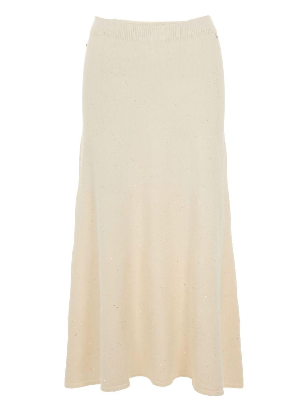 LIUJO Gonna midi panna in maglia
