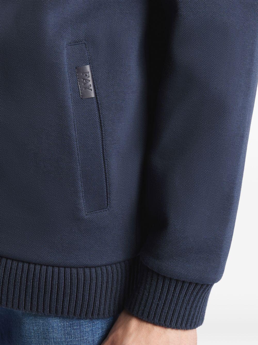 FAY Cardigan in cotone blu con bottoni