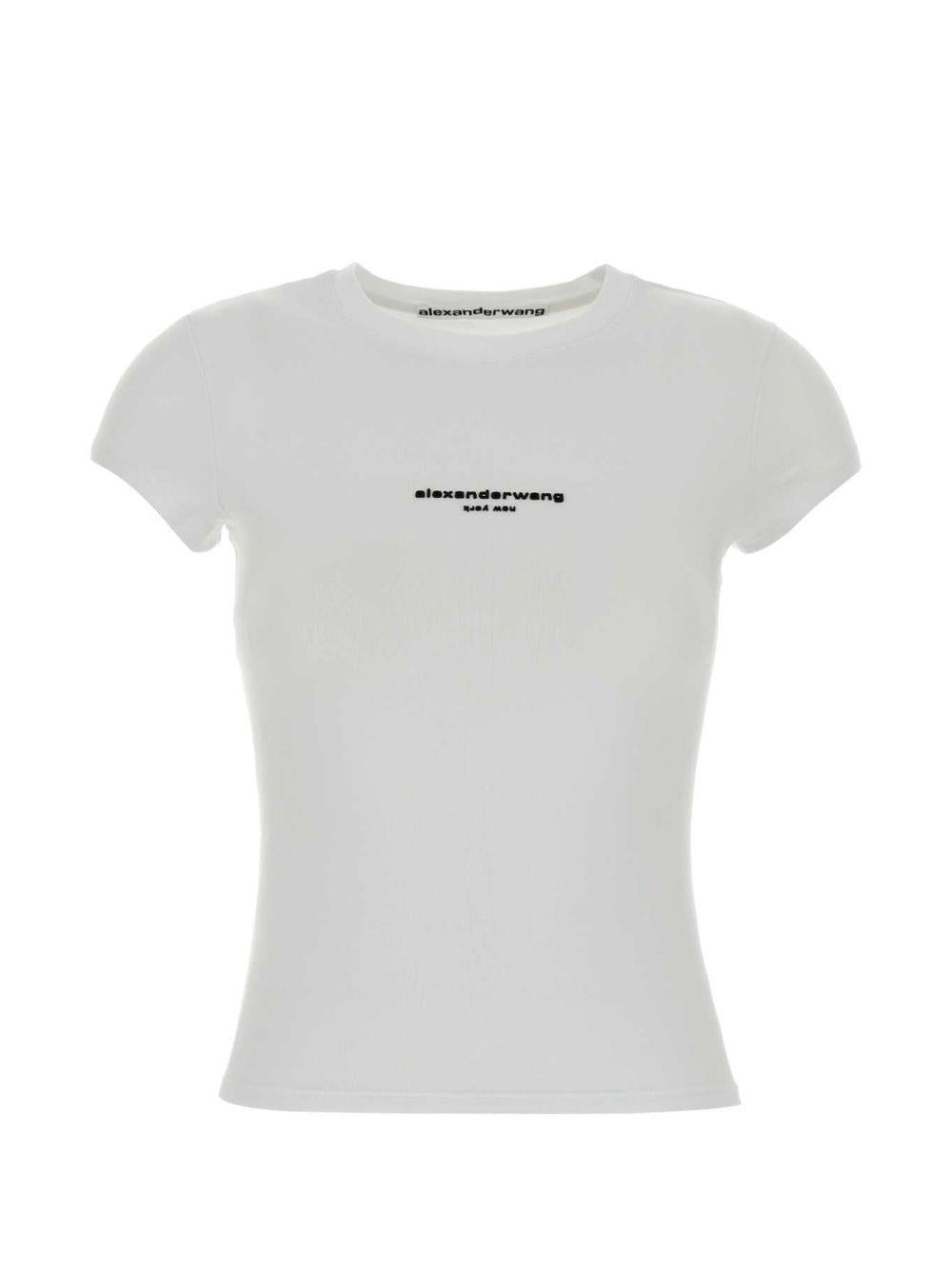 ALEXANDER WANG T-shirt bianca slim in cotone