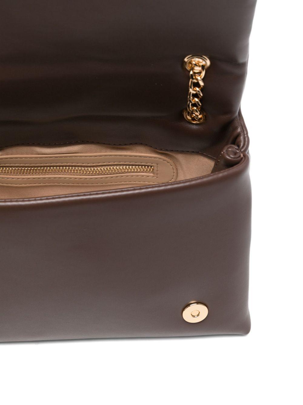 LOVE MOSCHINO Borsa a tracolla trapuntata marrone