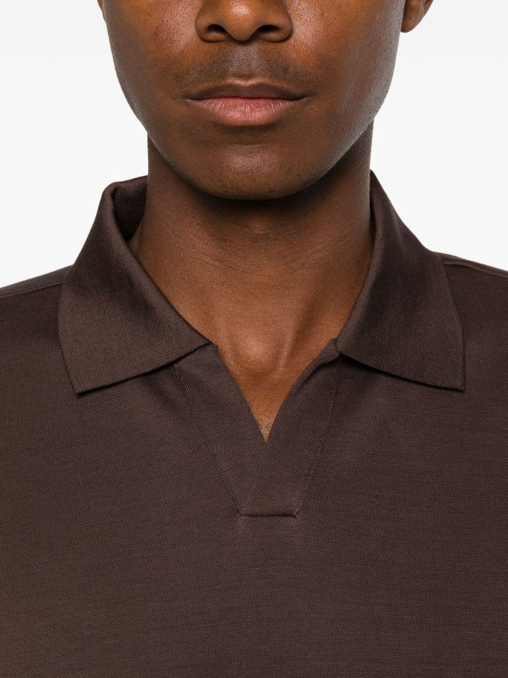HERNO Polo in cotone marrone