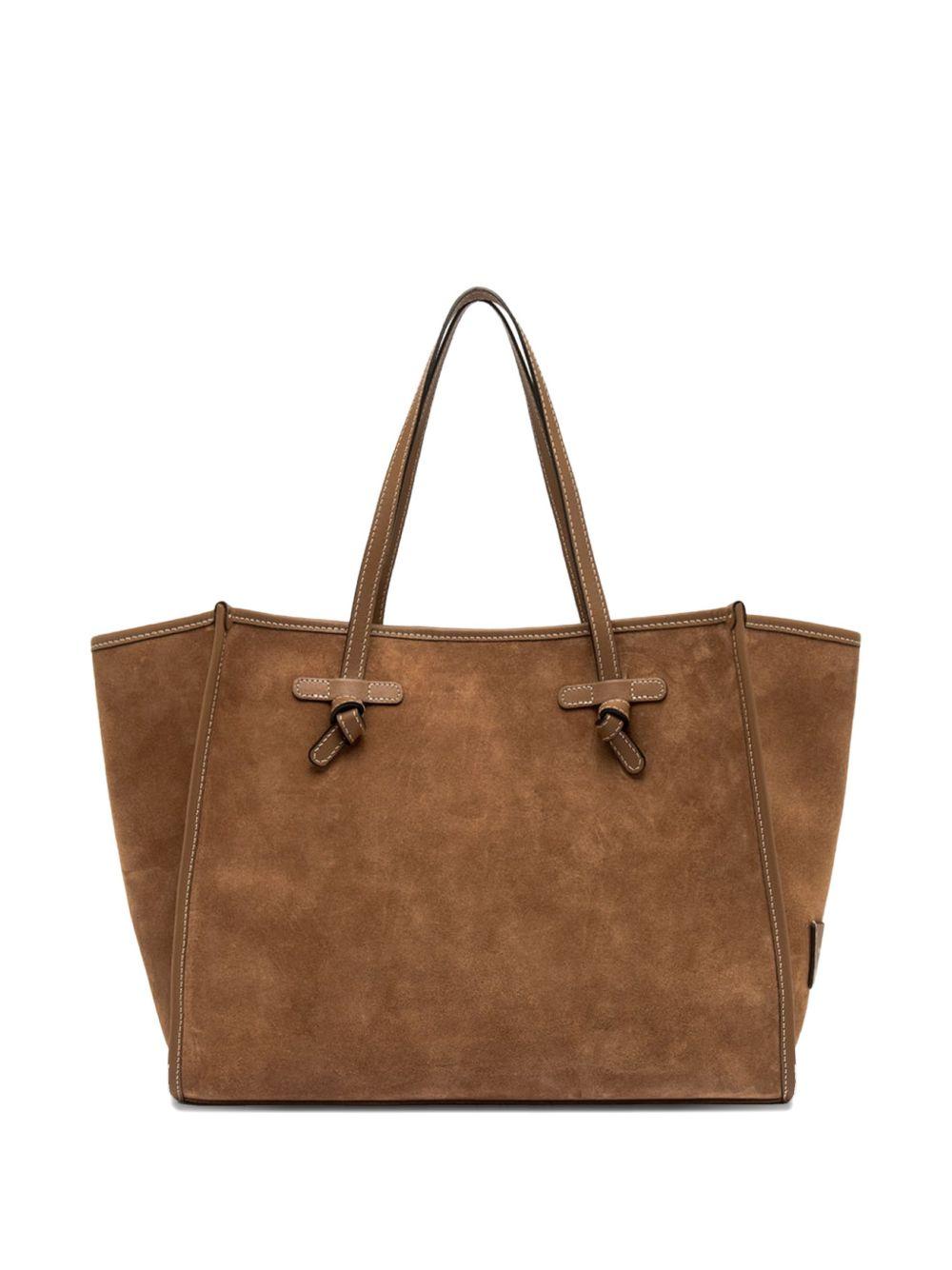 GIANNI CHIARINI Borsa shopping Marcella in camoscio marrone