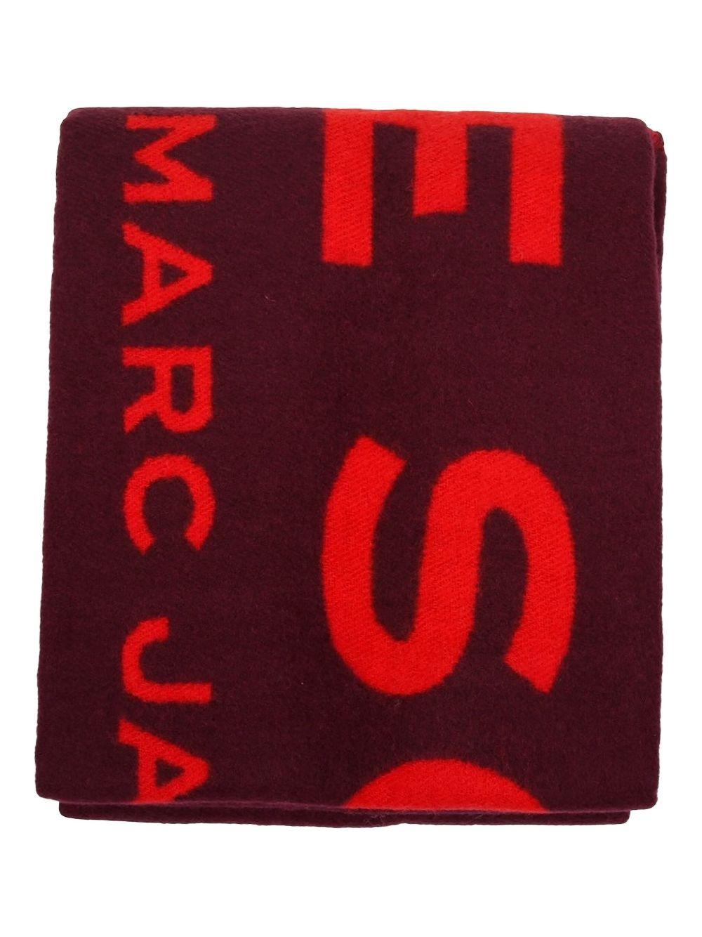 MARC JACOBS Sciarpa 'The Scarf' in misto lana prugna