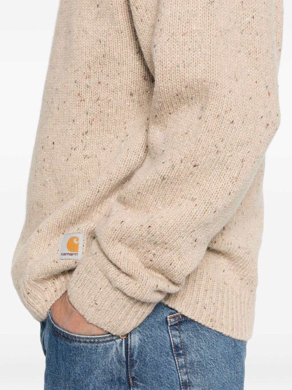 CARHARTT WIP Maglia beige girocollo in lana e cotone