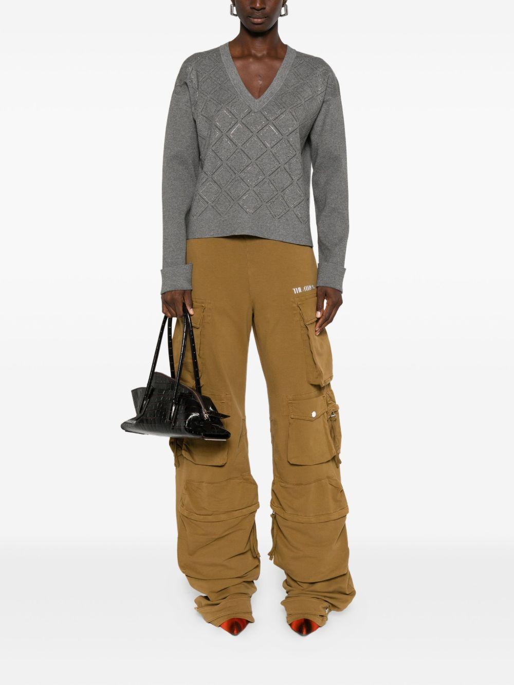 BLUGIRL Maglione con scollo V e motivo geometrico