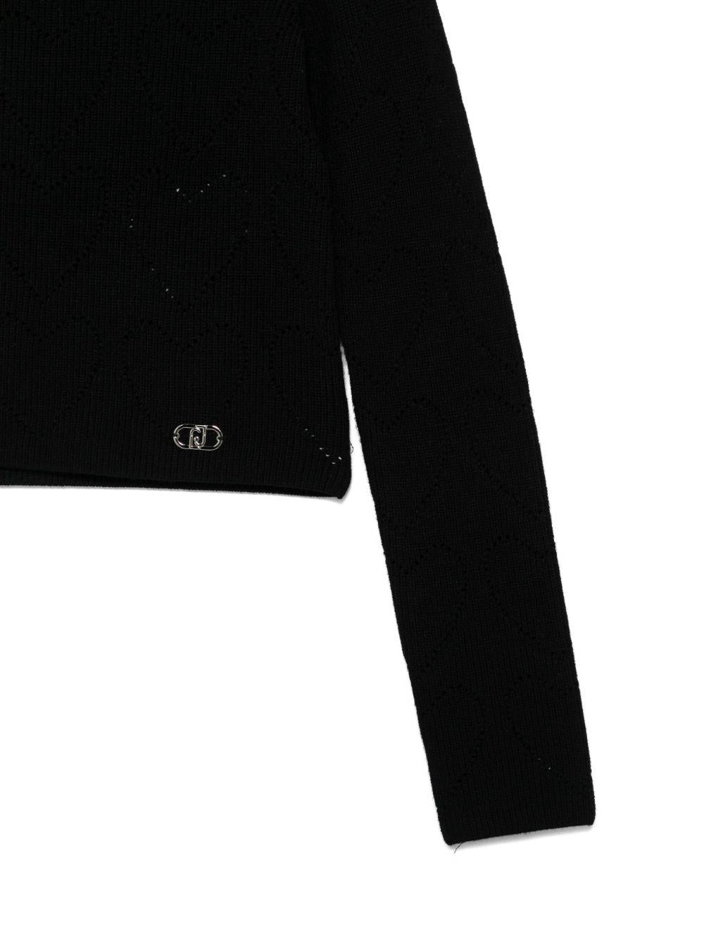 LIUJO Maglia a maniche lunghe nera