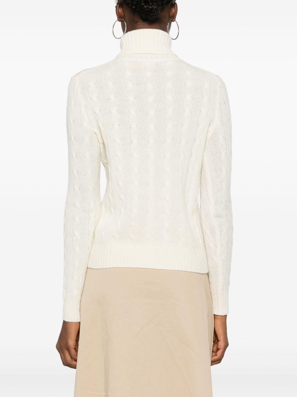 POLO RALPH LAUREN Maglia a collo alto in lana misto cashmere con logo