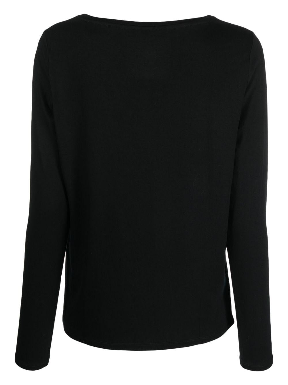 MAJESTIC FILATURES T-shirt girocollo nera