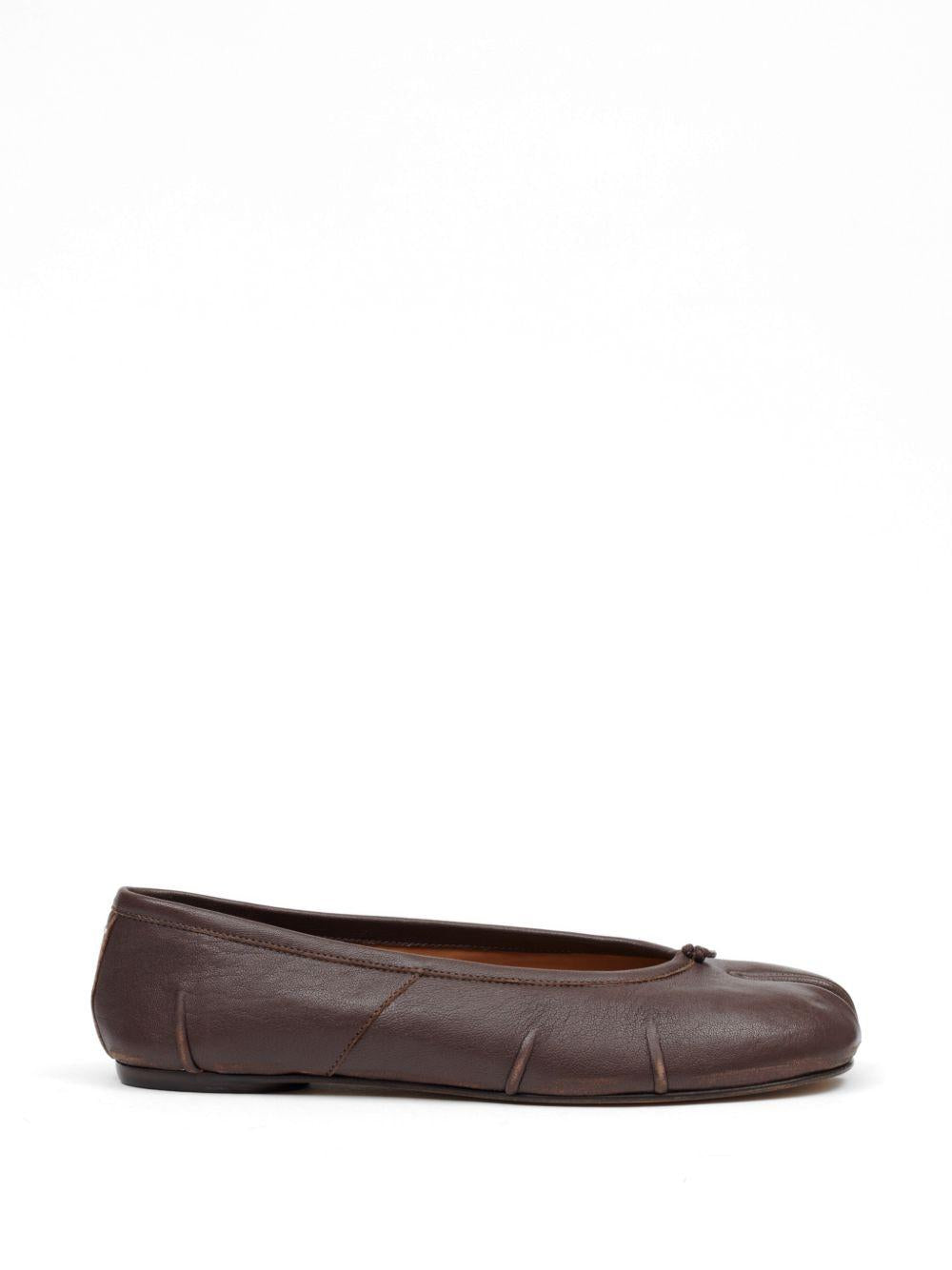 MAISON MARGIELA Ballerine Tabi marroni in pelle