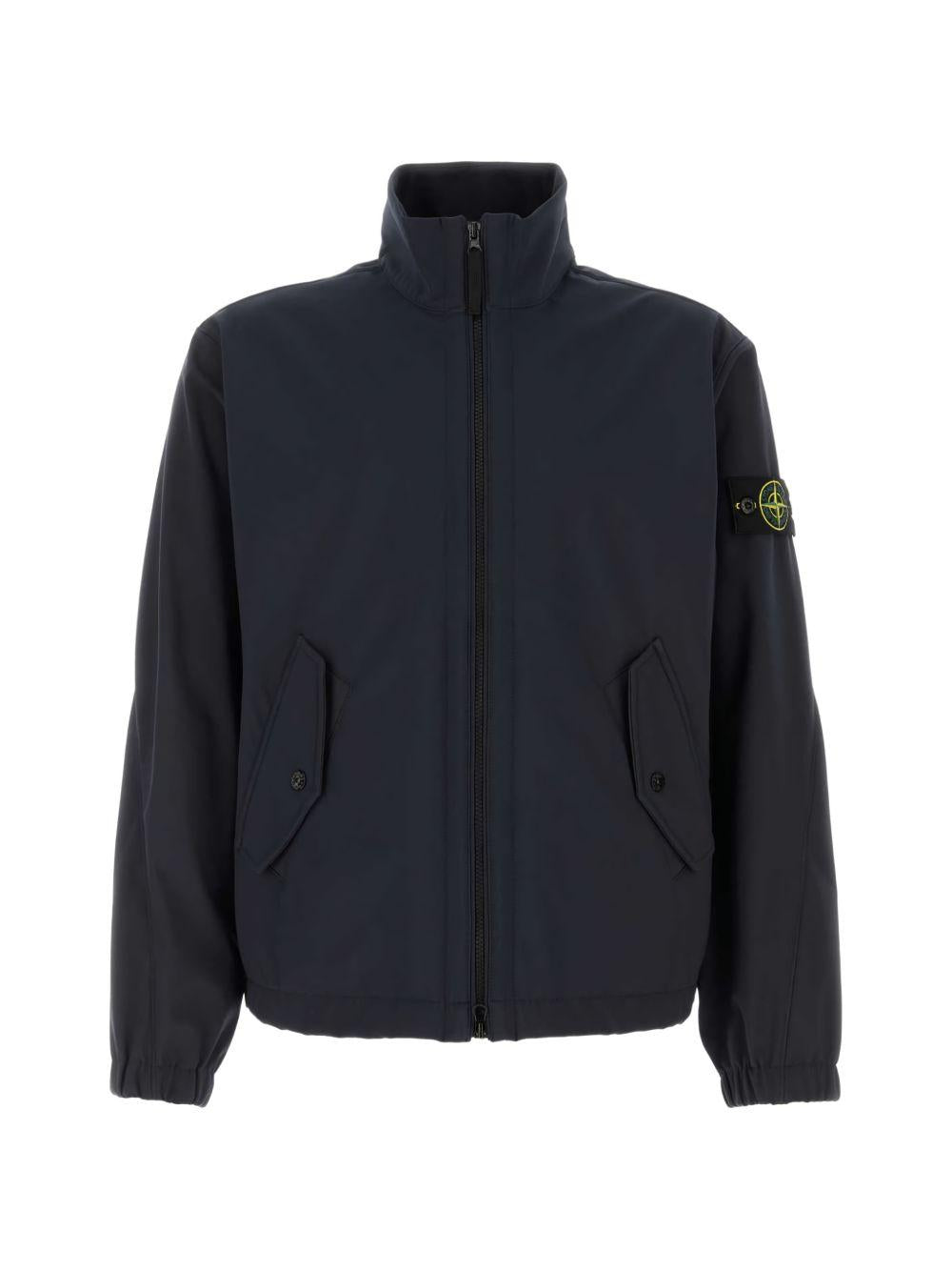 STONE ISLAND Giacca con zip blu navy