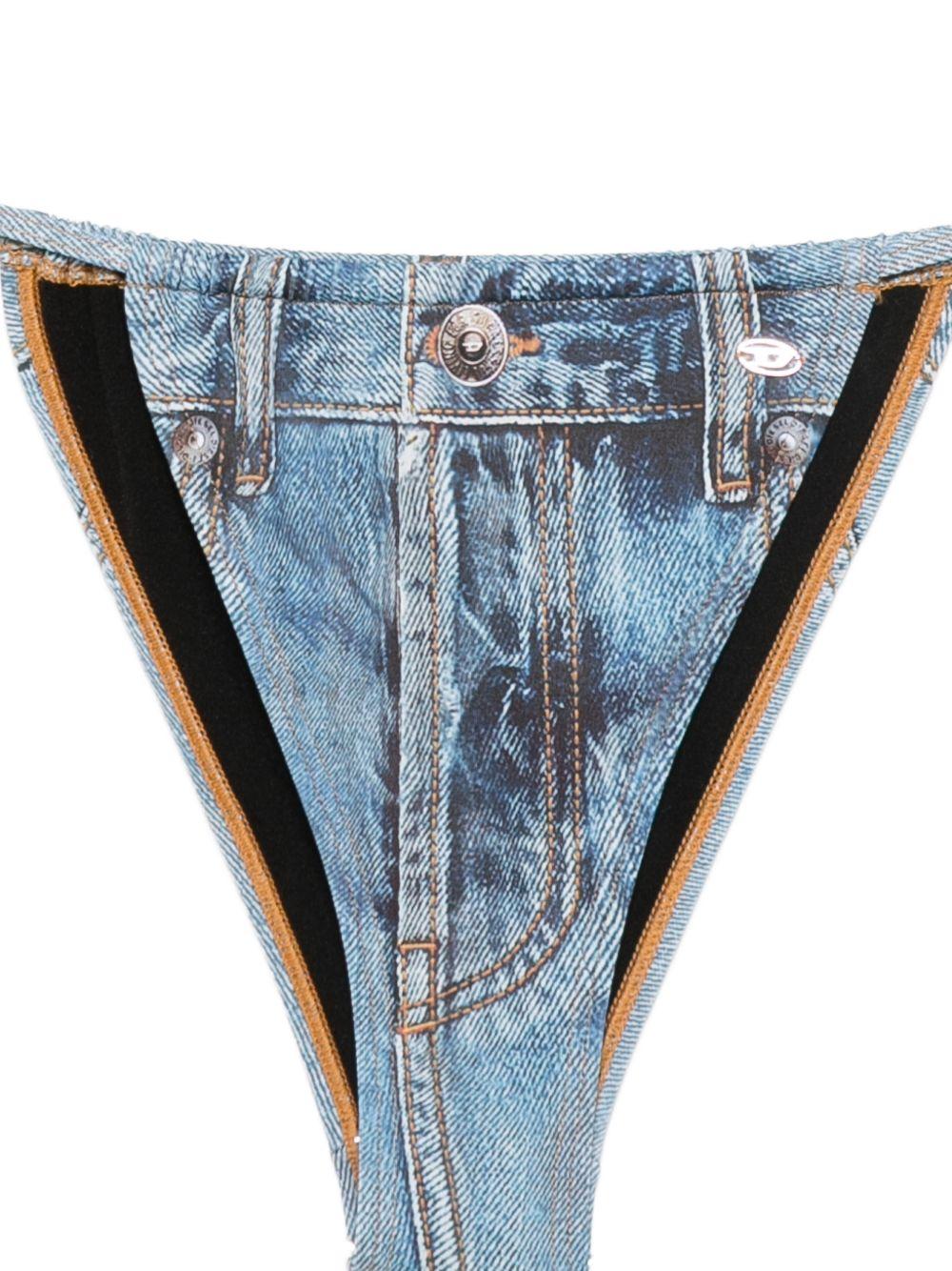 DIESEL Slip con stampa denim