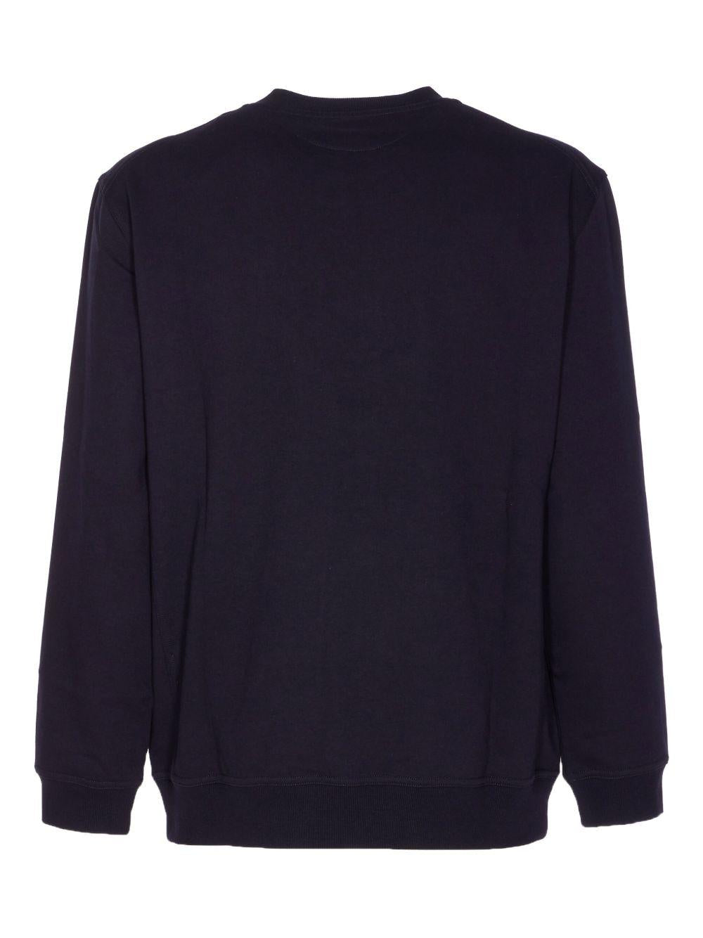 BRUNELLO CUCINELLI Felpa girocollo blu con stampa