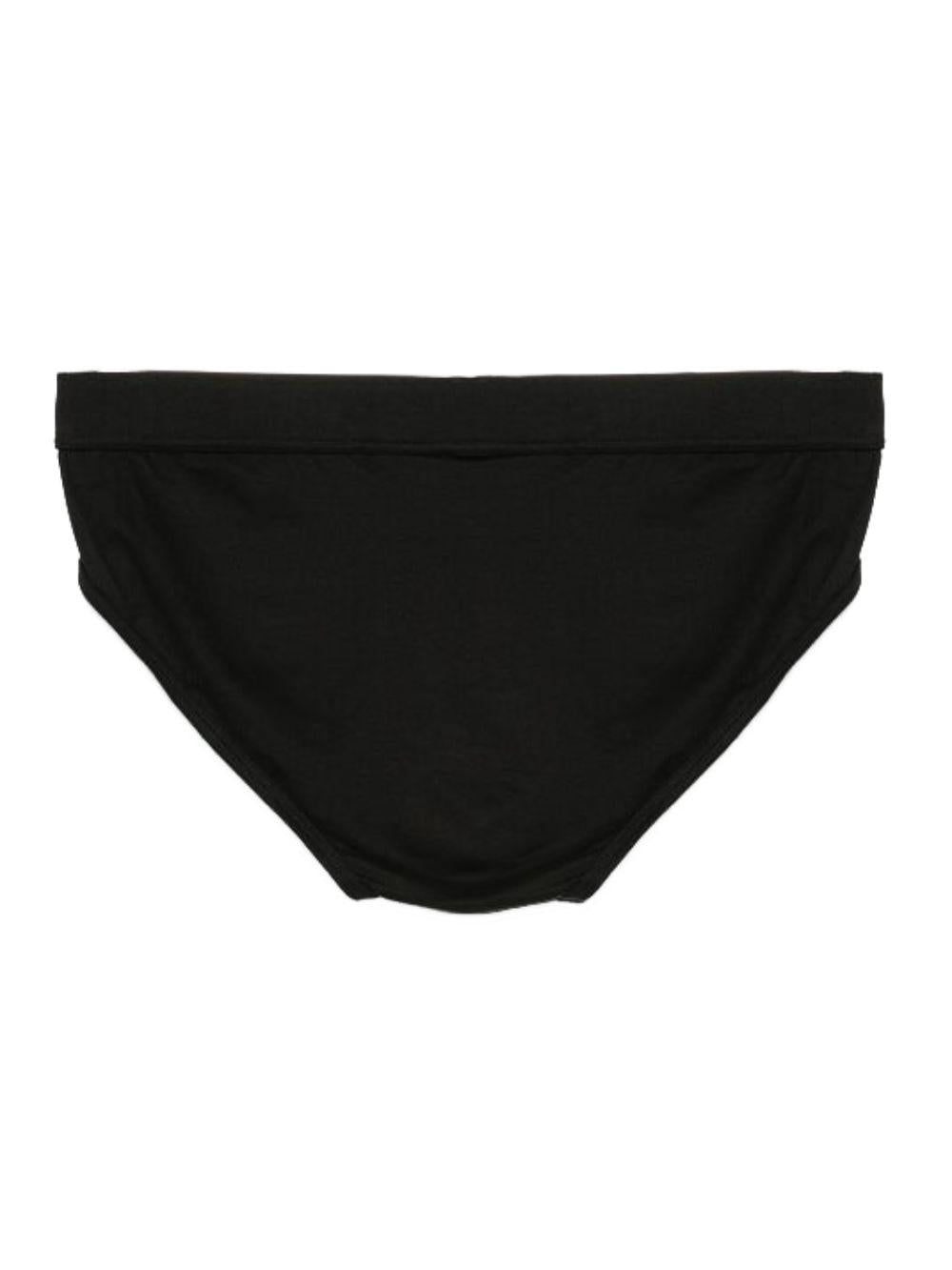 DSQUARED2 Slip nero con patch logo