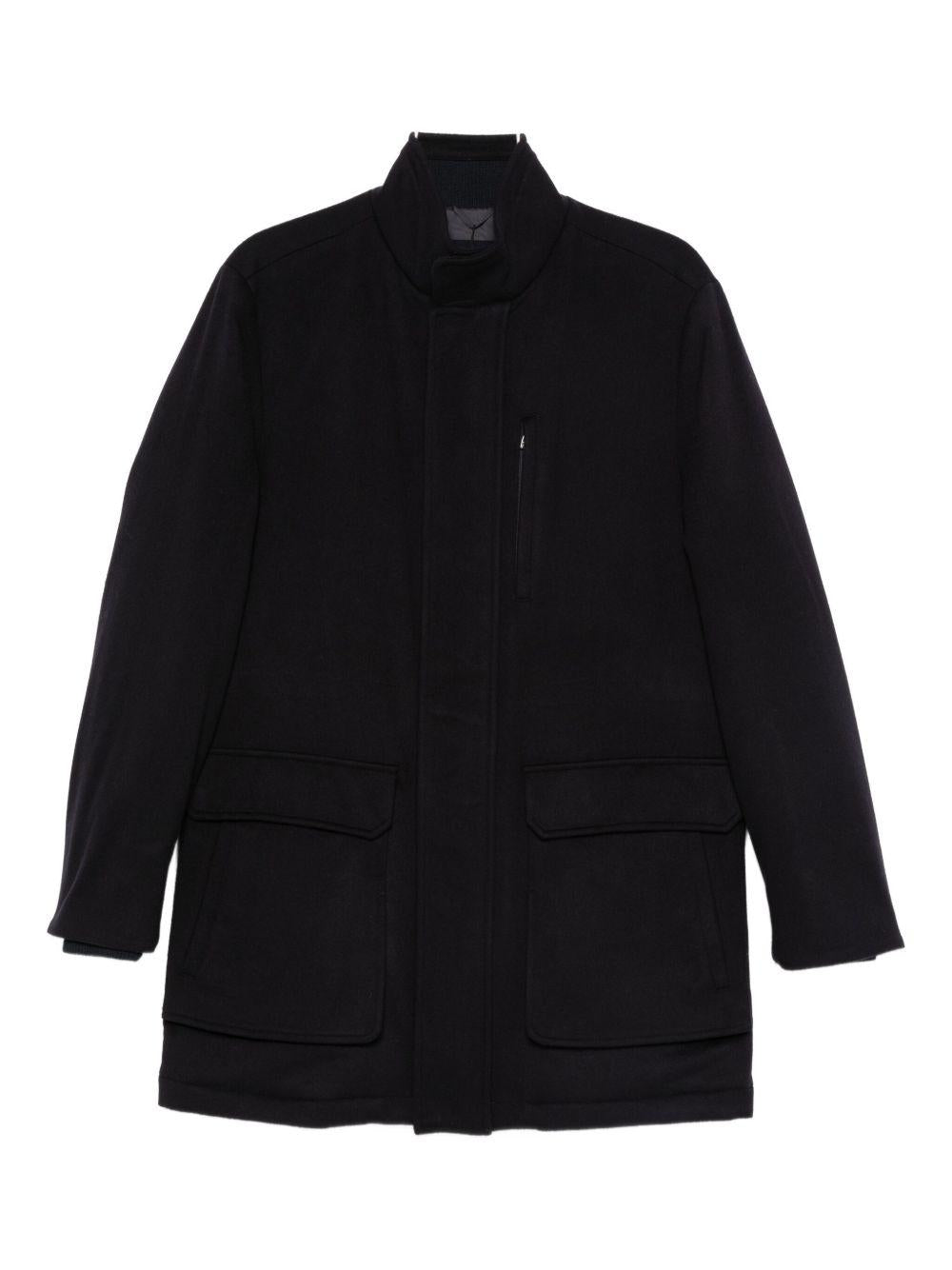 CORNELIANI Cappotto in lana nero