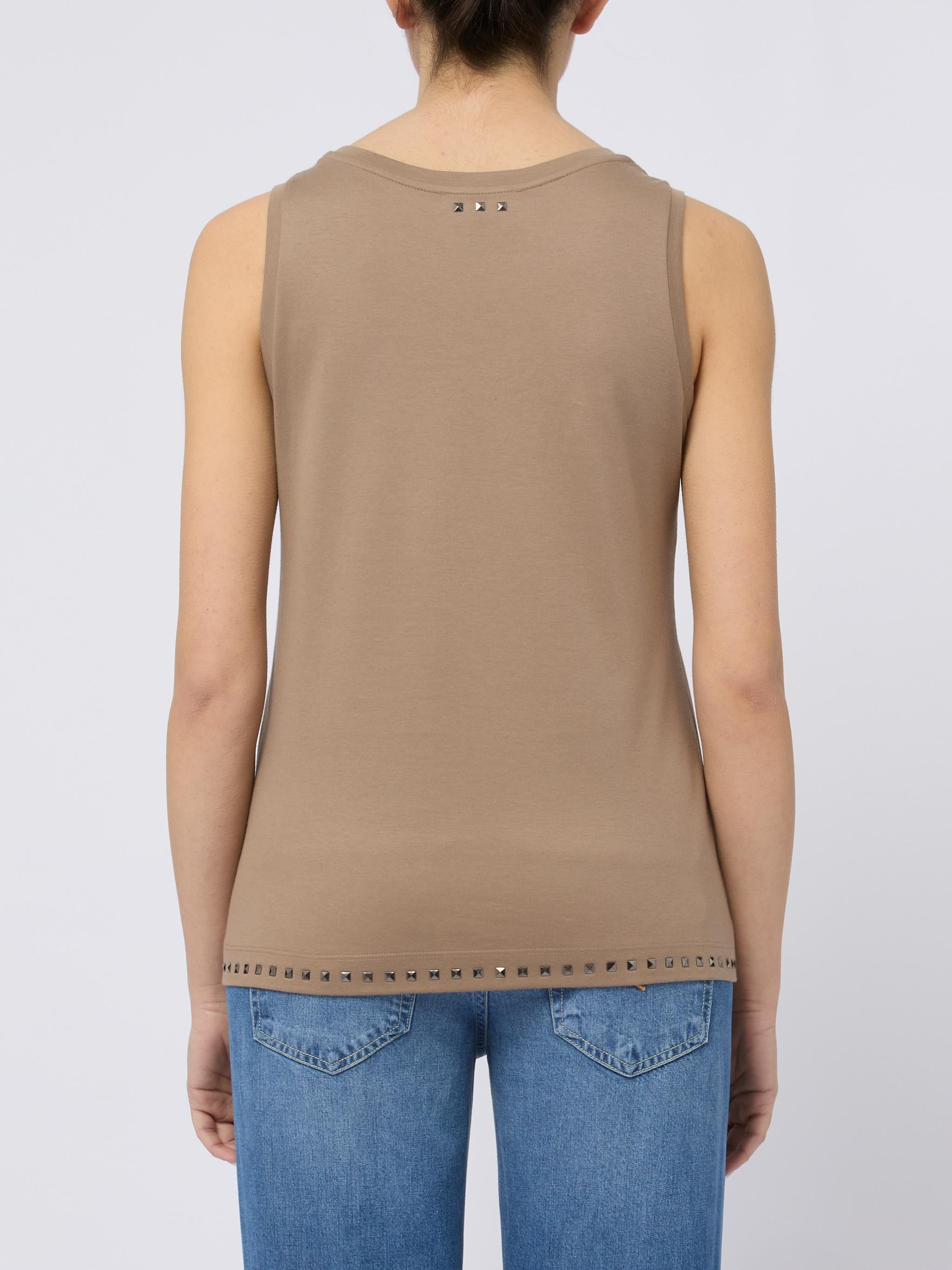 S MAX MARA Top Furetto con strass marrone