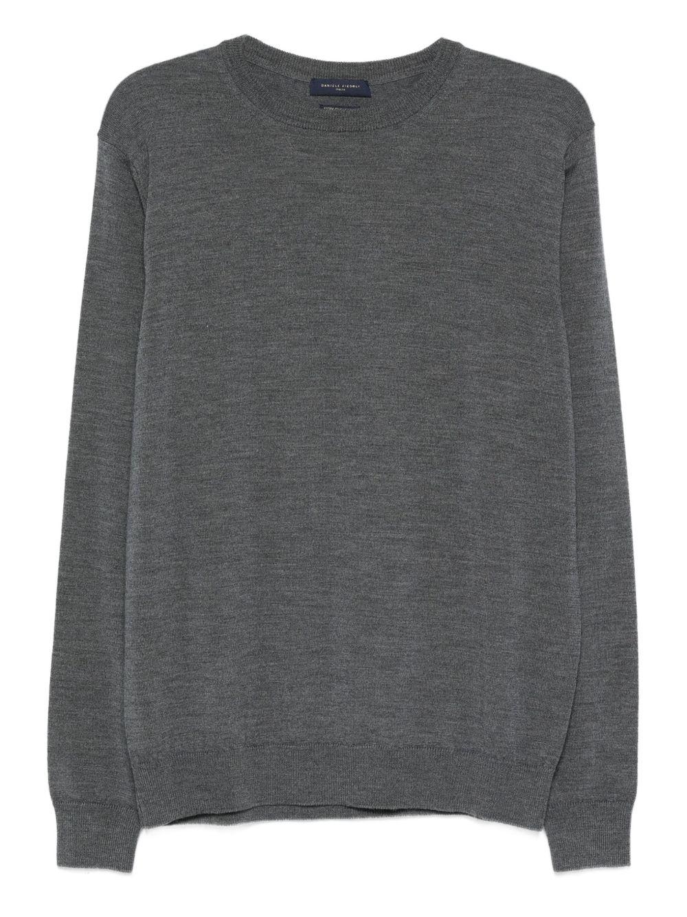DANIELE FIESOLI Maglia girocollo grigia in lana