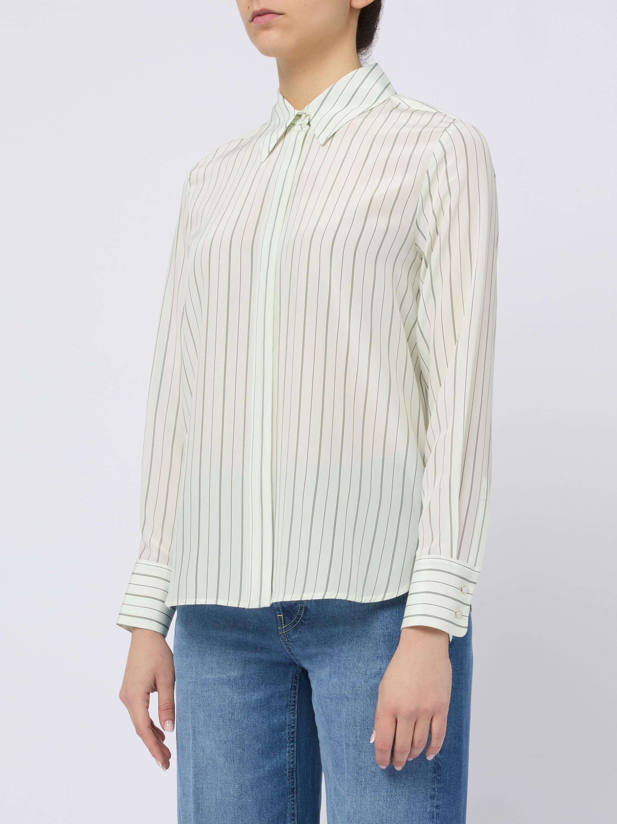 MAX MARA STUDIO Camicia Flirt a righe verdi