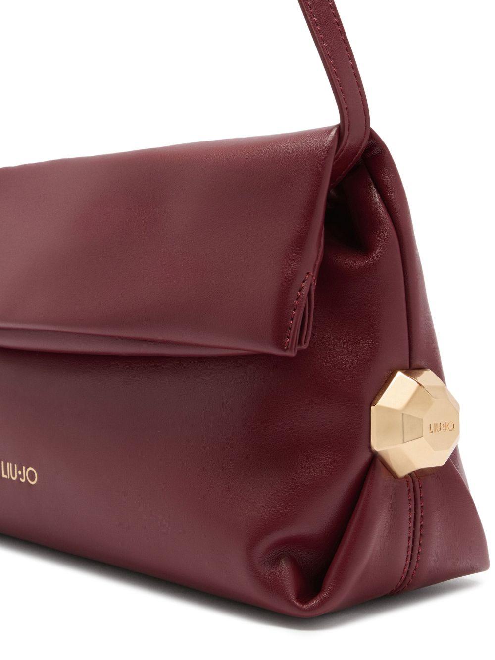 LIUJO Borsa bordeaux in ecopelle con logo