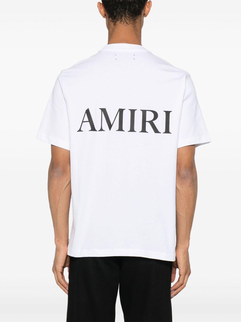 AMIRI T-shirt in cotone bianco con logo nero