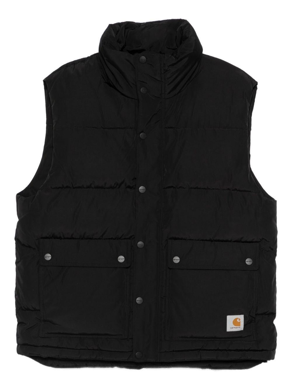 CARHARTT WIP Gilet imbottito nero con tasche