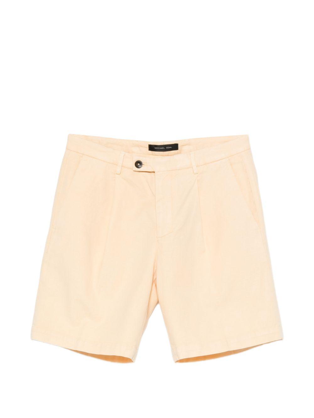 MICHAEL COAL Pantaloni corti giallo burro con tasche