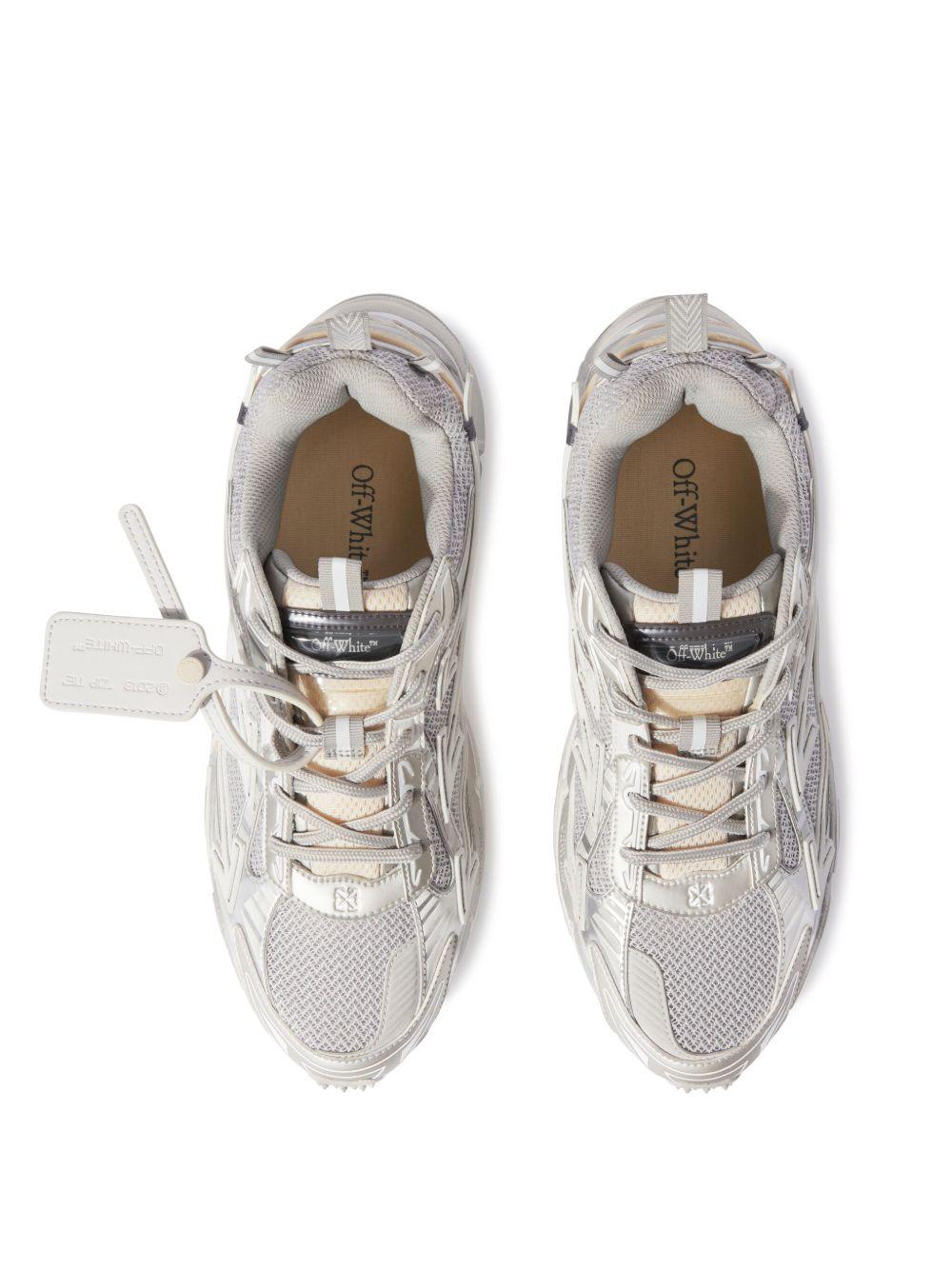 OFF WHITE Sneakers bianche e argentate con logo