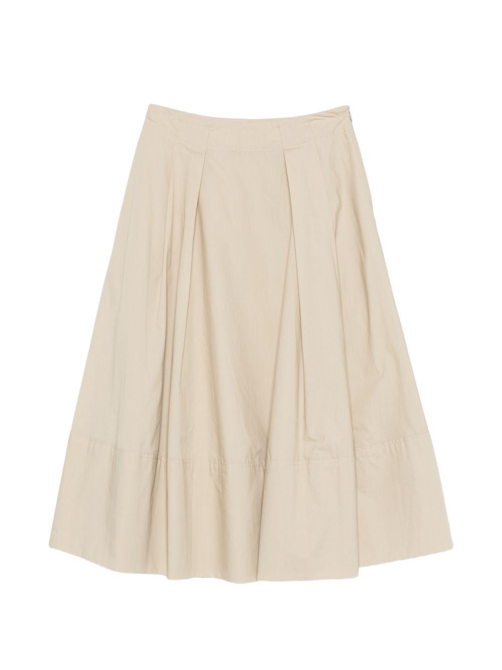 WOOLRICH Gonna midi in cotone beige di Woolrich