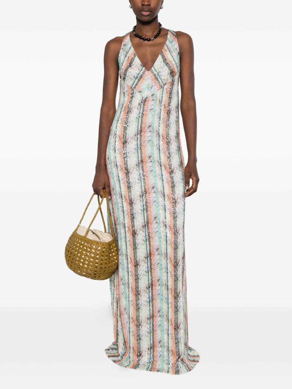 MISSONI Abito lungo in fantasia multicolore