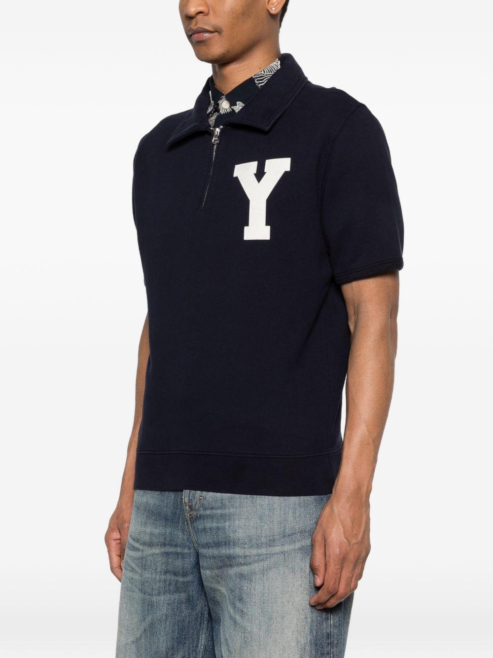 CHESAPEAKES Polo Yankees blu navy con zip