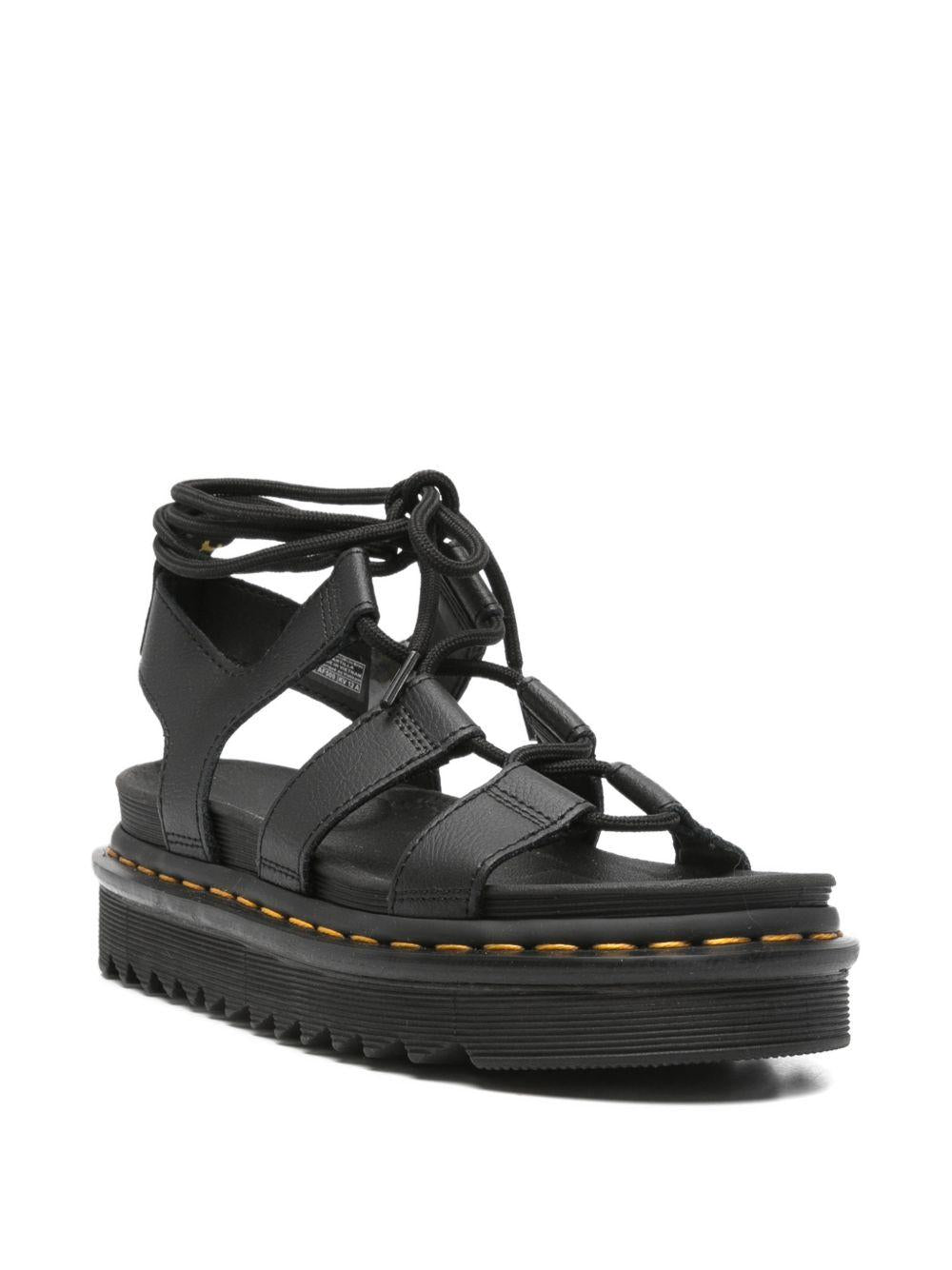 DR MARTENS Sandali Nartilla in pelle nera