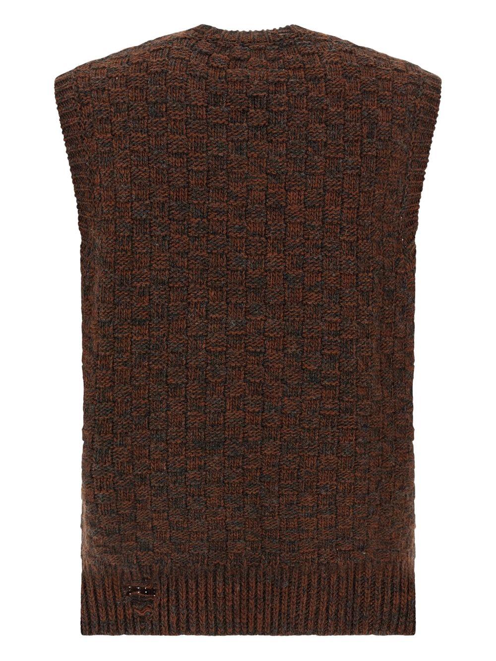 MM6 MAISON MARGIELA Gilet in maglia marrone