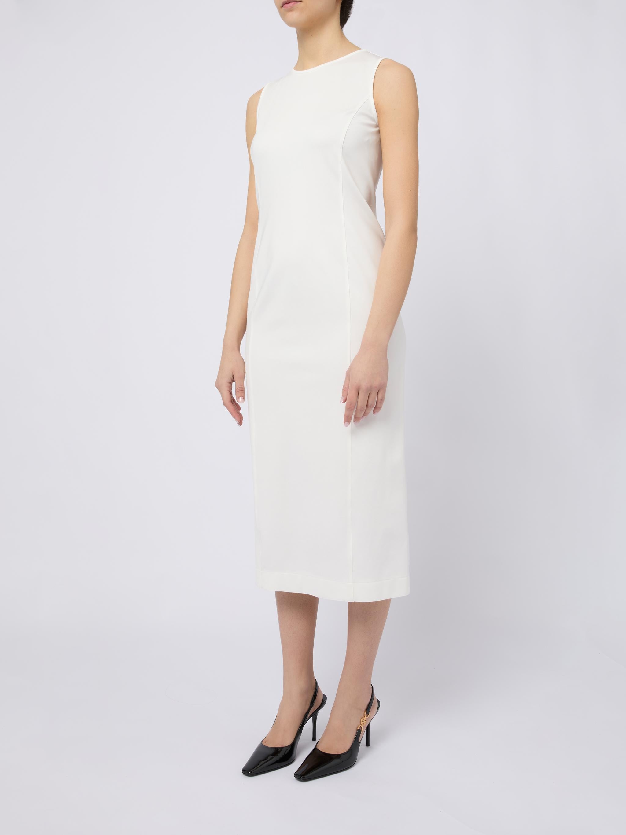 MAX MARA Abito elegante midi con dettagli raffinati bianco