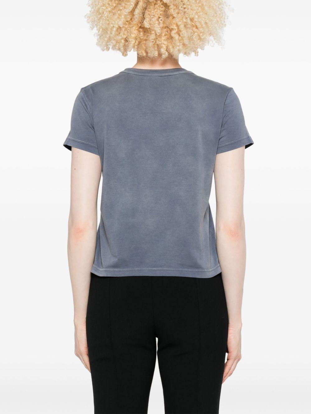 ALEXANDER WANG T-shirt in cotone azzurro con logo