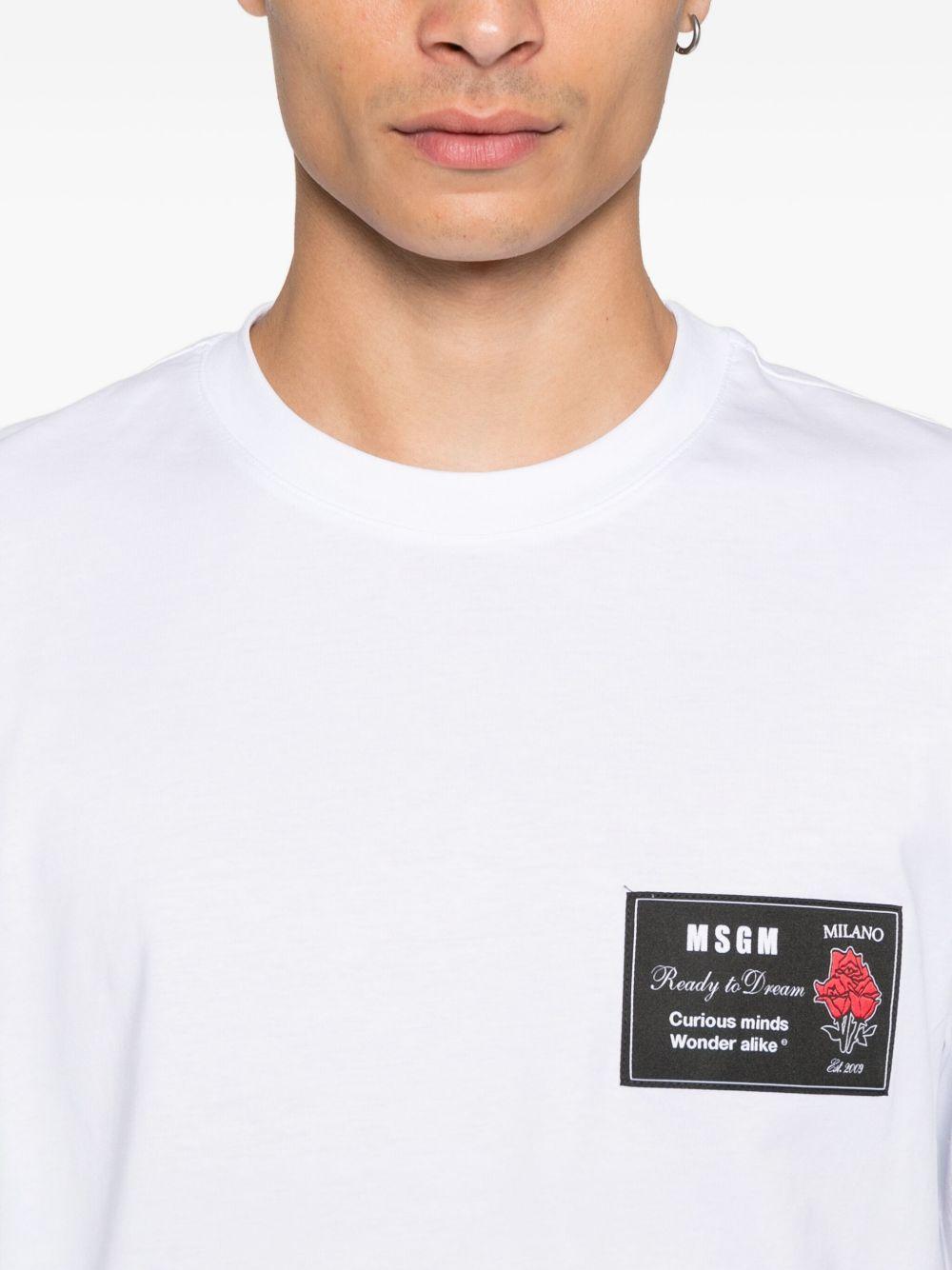 MSGM T-shirt in cotone con logo