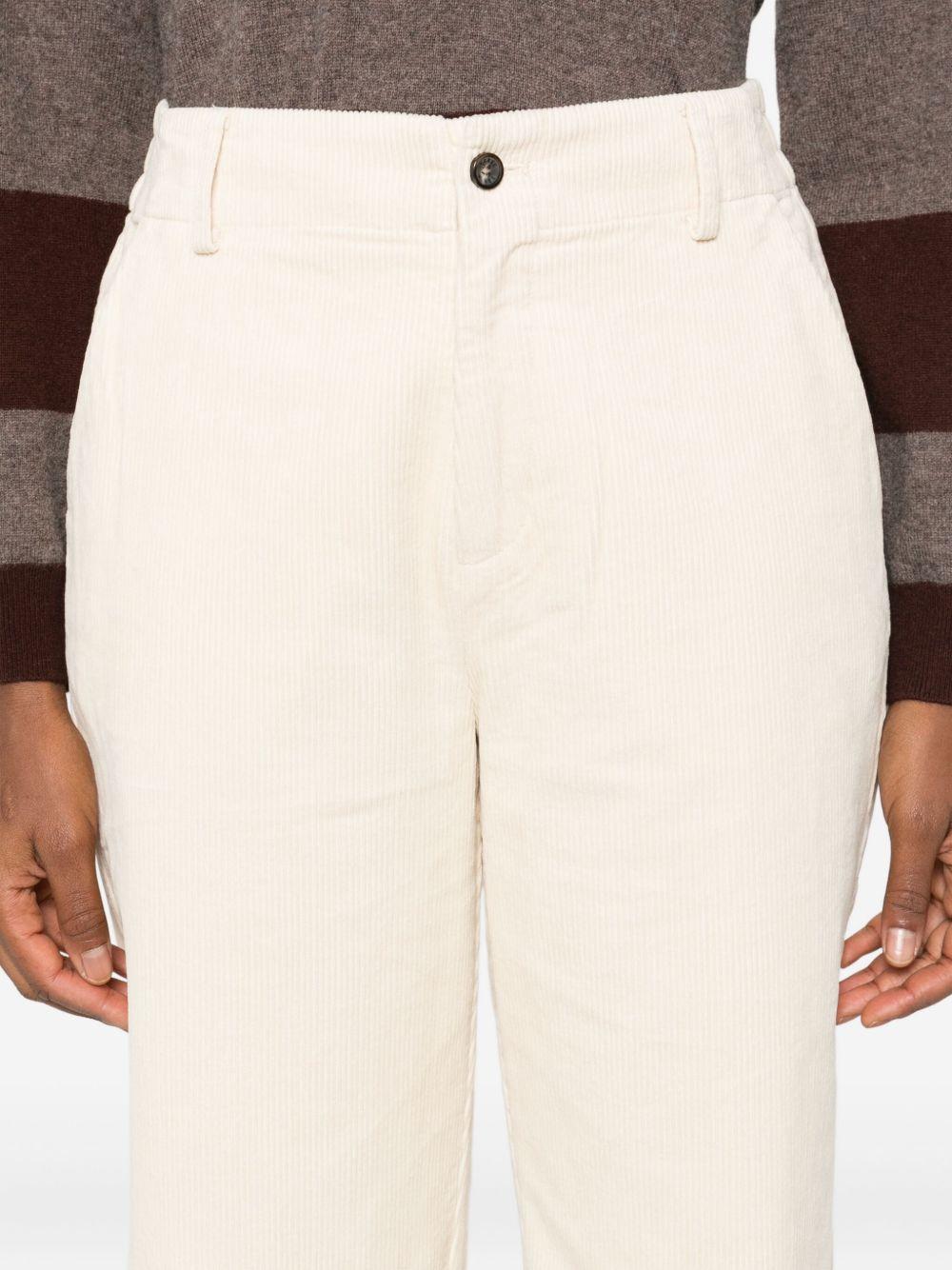 YERSE Pantaloni Sugar in cotone écru