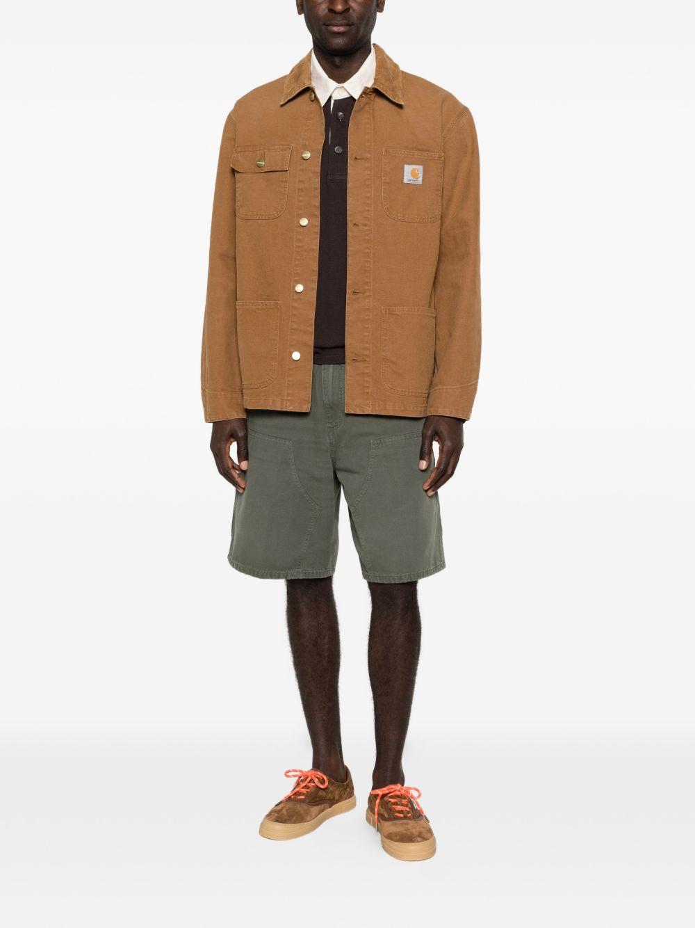 CARHARTT WIP Giacca-camicia Michigan marrone con tasche patch