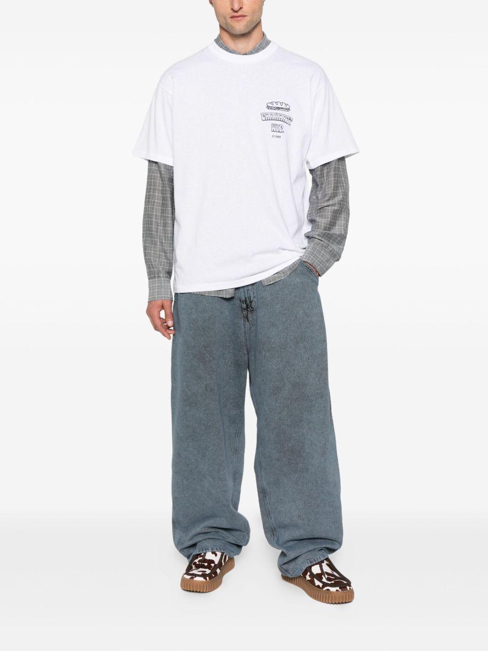 CARHARTT WIP T-shirt in cotone bianco girocollo con stampa