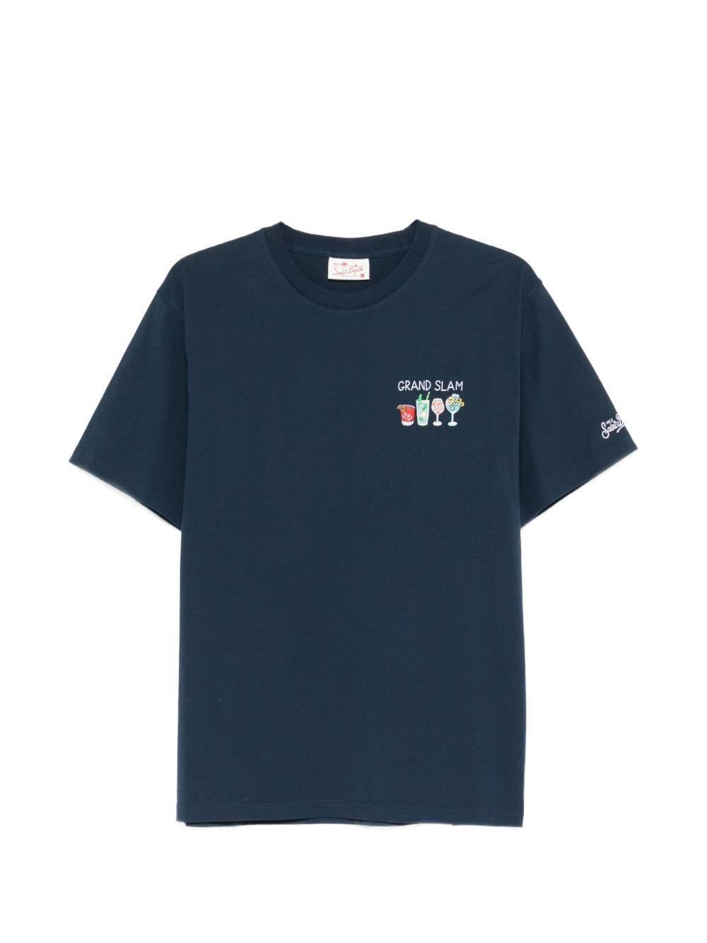 MC2 SAINT BARTH T-shirt Portofino in cotone blu navy