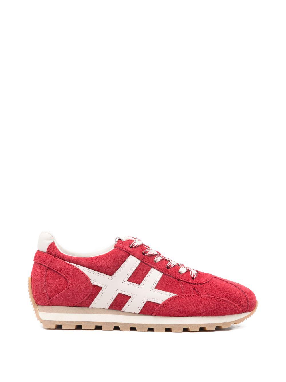 HOGAN Sneakers H701 in pelle scamosciata rossa