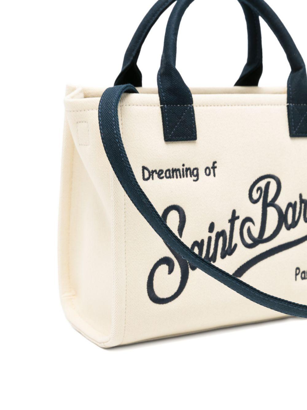 MC2 SAINT BARTH Borsa a mano Vanity Bag Midi panna e blu navy