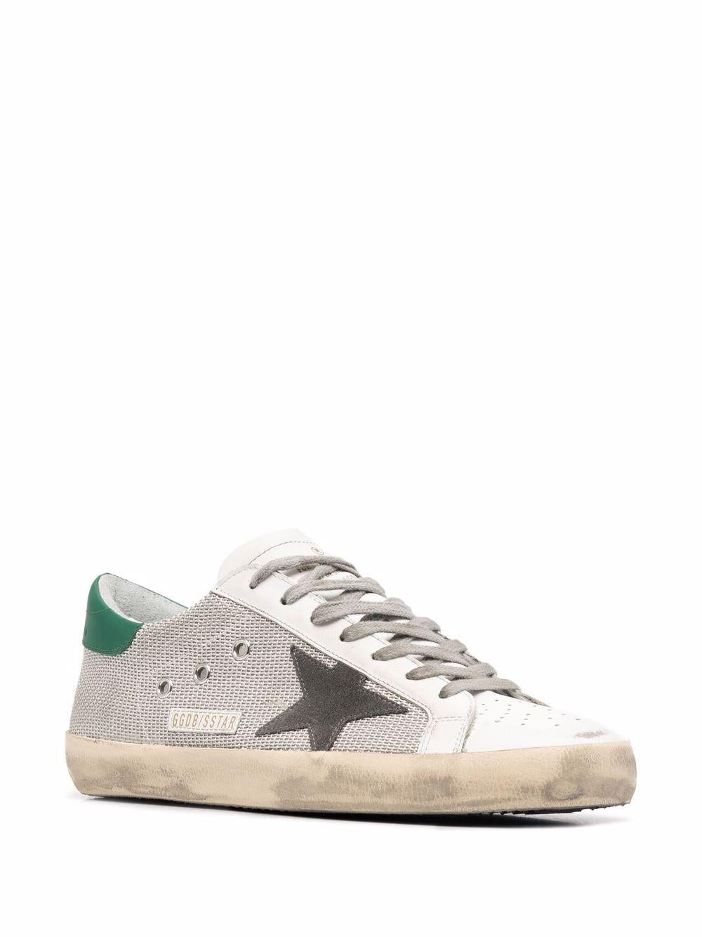 GOLDEN GOOSE Sneakers 'Super-Star' verdi e grigie