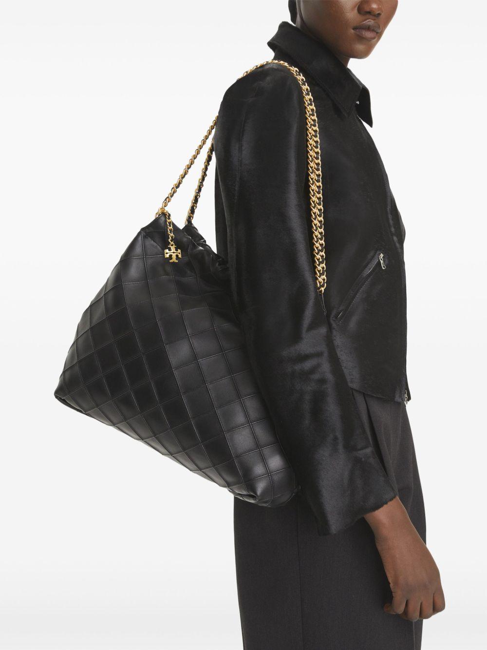 TORY BURCH Borsa a spalla 'Fleming Hobo' in pelle nera